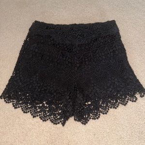 Kimchi Blue black Anthea Lace Tap shorts